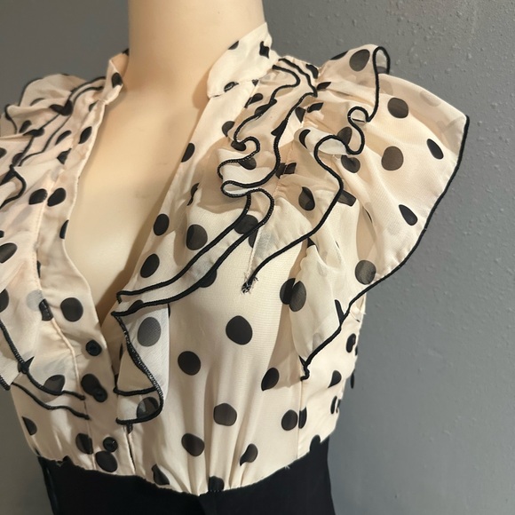 Volume one polka dot black and white dress - Picture 3 of 7